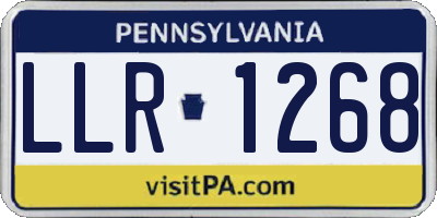 PA license plate LLR1268
