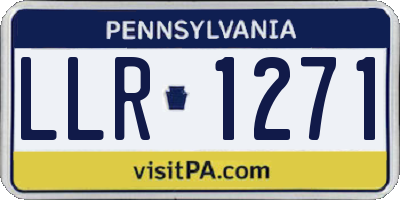 PA license plate LLR1271
