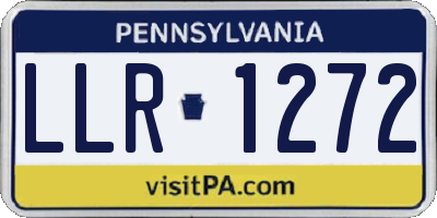 PA license plate LLR1272