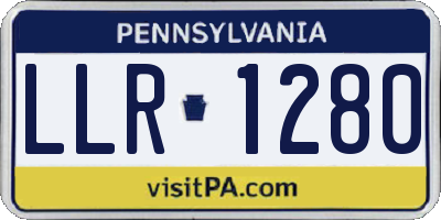 PA license plate LLR1280
