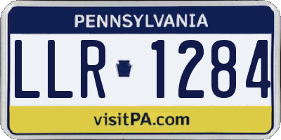 PA license plate LLR1284