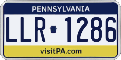 PA license plate LLR1286