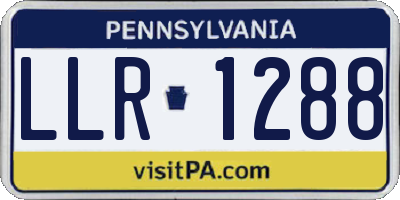 PA license plate LLR1288