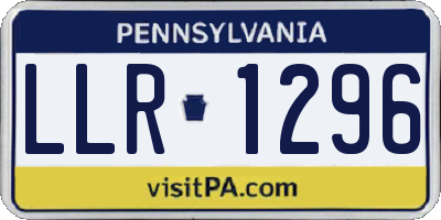 PA license plate LLR1296