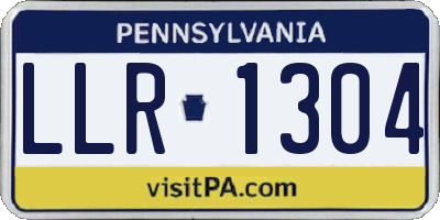 PA license plate LLR1304