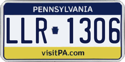 PA license plate LLR1306