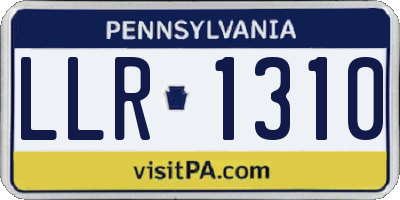 PA license plate LLR1310