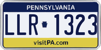 PA license plate LLR1323