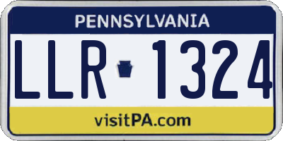 PA license plate LLR1324