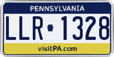 PA license plate LLR1328