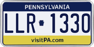 PA license plate LLR1330