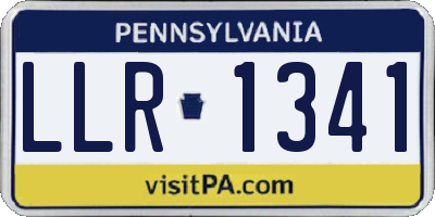 PA license plate LLR1341