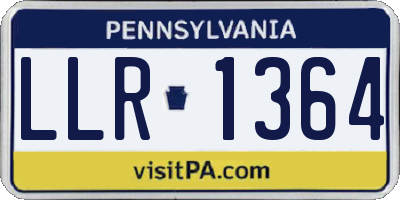 PA license plate LLR1364