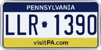 PA license plate LLR1390