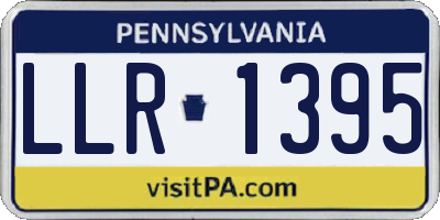 PA license plate LLR1395