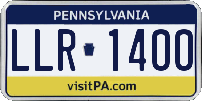 PA license plate LLR1400