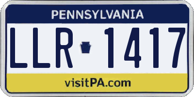 PA license plate LLR1417