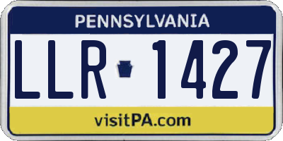 PA license plate LLR1427