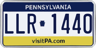 PA license plate LLR1440