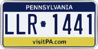 PA license plate LLR1441