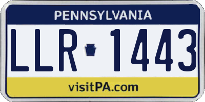 PA license plate LLR1443