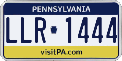 PA license plate LLR1444