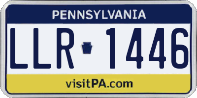 PA license plate LLR1446