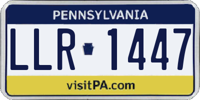 PA license plate LLR1447