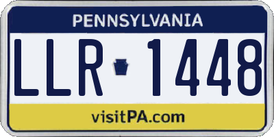 PA license plate LLR1448