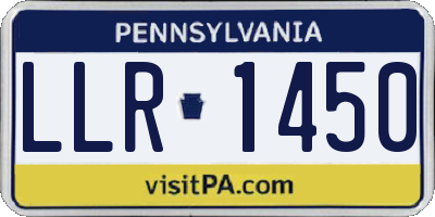 PA license plate LLR1450