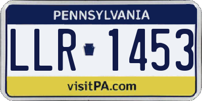 PA license plate LLR1453