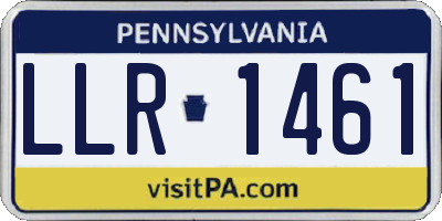 PA license plate LLR1461