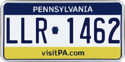 PA license plate LLR1462