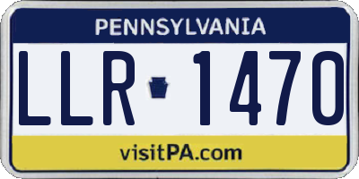 PA license plate LLR1470