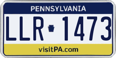 PA license plate LLR1473