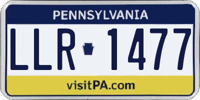 PA license plate LLR1477