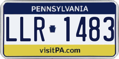 PA license plate LLR1483