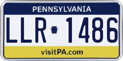 PA license plate LLR1486