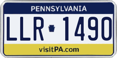 PA license plate LLR1490