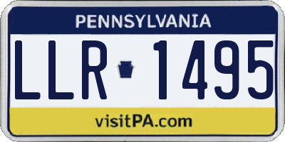 PA license plate LLR1495