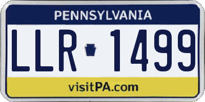 PA license plate LLR1499