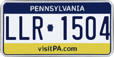 PA license plate LLR1504