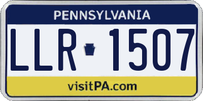 PA license plate LLR1507