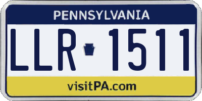 PA license plate LLR1511