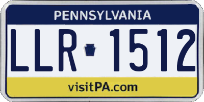 PA license plate LLR1512