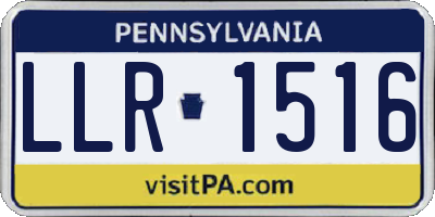 PA license plate LLR1516