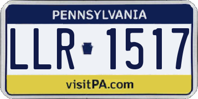 PA license plate LLR1517