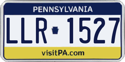 PA license plate LLR1527