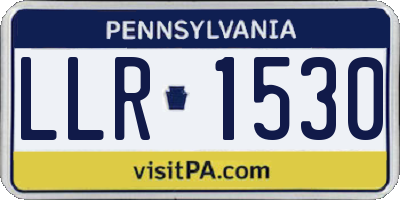 PA license plate LLR1530
