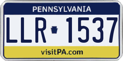 PA license plate LLR1537